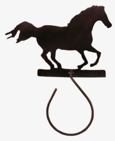 Iron Running Horse Hand Towel Holder - Toilet Roll Holder, HD Png Download, Free Download