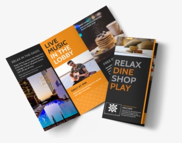 Hotel Showcasing Amenities Tri-fold Brochure Template - Flyer, HD Png Download, Free Download