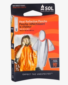 Sol Heat Reflective Survival Poncho - Poncho, HD Png Download, Free Download