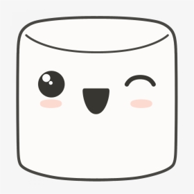 Winking Marshmallow , Transparent Cartoons, HD Png Download, Free Download