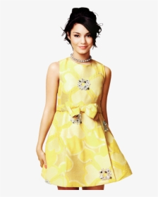Cute - Vanessa Hudgens In Yellow Dress, HD Png Download, Free Download