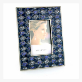 Silver-tone Dark And Light Blue Square Picture Frame - Picture Frame, HD Png Download, Free Download
