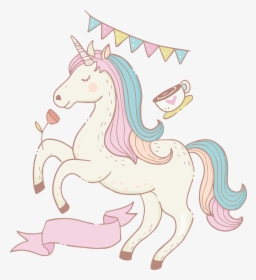 Painted Hand Illustration Unicorn Free Transparent - Mane, HD Png Download, Free Download