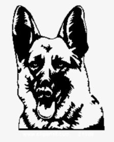 German Shepard Line Art - German Shepherd Dog Silhouette Face, HD Png Download, Free Download