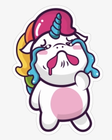 Unicorn Sticker Png - Sad Unicorn, Transparent Png, Free Download