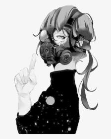 And Hair - Anime Girl Gas Mask, HD Png Download, Free Download