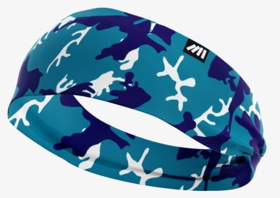 Colors Turquoise Blue White Charlotte Hornets Crossfit - Football Headband Purple Camo, HD Png Download, Free Download