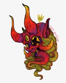 Red Oni, With 3 Eyes - Cartoon, HD Png Download, Free Download