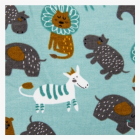 Cotton Jogging Fleece Printed Zoo Animals Mint - Owl, HD Png Download, Free Download