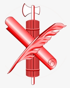 Red Fasces Scroll Quill - Fasces, HD Png Download, Free Download