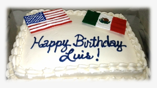 Usa Flag Cake - Mexican And Us Flag Cake, HD Png Download, Free Download