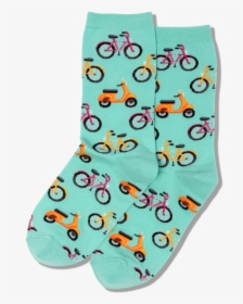 Women"s Bike And Vespa Socks"  Class="slick Lazy Image - Sock, HD Png Download, Free Download