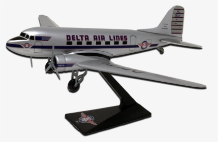 Delta Ship 41 Dc-3 1/100 Plastic - Model Aircraft, HD Png Download, Free Download