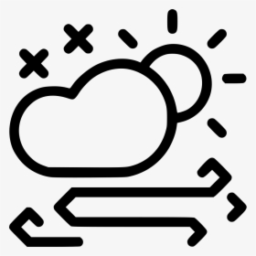 Cloud Sun Snow Daytime Frost Svg Png - Snow Storm Icon, Transparent Png, Free Download
