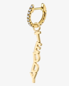 Custom Mini Gold Letter Hoop Earring Charm - Keychain, HD Png Download, Free Download