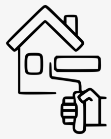 House Painting Work Painter Restoration Renovation - Logo Home Icon, HD Png Download, Free Download