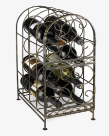 Antique Bronze 8 Bottle Wine Jail - Wine Rack, HD Png Download, Free Download