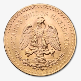 50 Mexican Peso, 37,50g, Gold - Coin, HD Png Download, Free Download