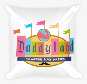 Daddyland Throw Pillow - Vintage Disneyland Logo, HD Png Download, Free Download