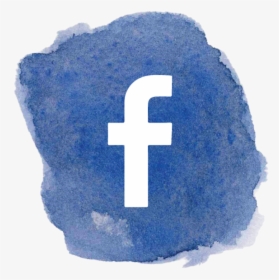 Logo Facebook Facebooklogo Fb F Blue Watercolor Art - Fb Logo No Background, Hd Png Download - Kindpng