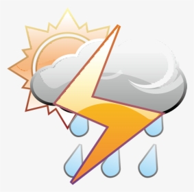 Thunderstorm Clipart Bad Weather Lightning Flashes - Lightning, HD Png Download, Free Download