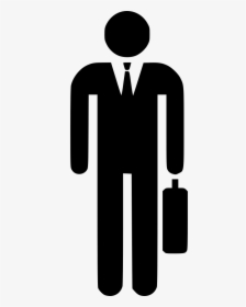 Business Man Woman Person - Man With Briefcase Icon, HD Png Download, Free Download