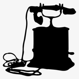Old Phone Silhouette Png, Transparent Png, Free Download