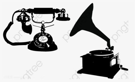 Old Telephone, Telephone Clipart, Old Phone, Phone - Old Things Black And White, HD Png Download, Free Download