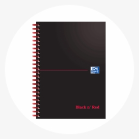 Oxford Black N Red Notebook - Spiral, HD Png Download, Free Download