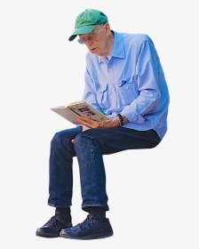 Old People Sitting In Benches Png, Transparent Png, Free Download