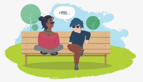 Transparent People Sitting On Bench Png - Expressing Your Feelings, Png Download, Free Download