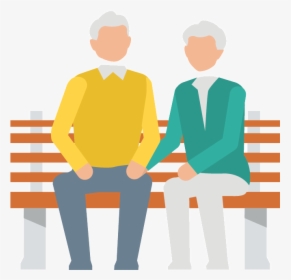 Elderly People On A Park Bench - Active Ageing Clipart, HD Png Download, Free Download