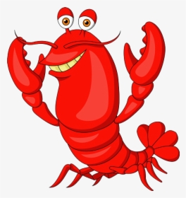Transparent Crayfish Clipart - Cartoon Lobster, HD Png Download, Free Download