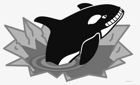 Whale Clipart Black - Ice Fishing Hole Clipart, HD Png Download, Free Download
