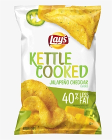 Lay's Kettle Cooked Jalapeno Cheddar 40 Less Fat, HD Png Download, Free Download