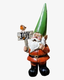 Gnome With Robin Garden Free Photo - Garden Gnome Png, Transparent Png, Free Download
