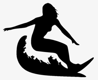 Transparent Surfer Clipart - Surfer Girl Black And White, HD Png Download, Free Download