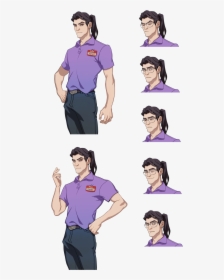 Polo Damien Expressions - Dream Daddy Damien Exprections, HD Png Download, Free Download