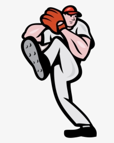 Clip Art Baseball Pitcher Cartoon - Cartoon Baseball Pitcher, HD Png Download, Free Download