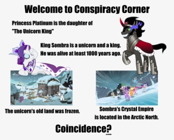 Welcome To Conspiracy Corner Princess Platinum Is The - Mlp King Sombra Meme, HD Png Download, Free Download