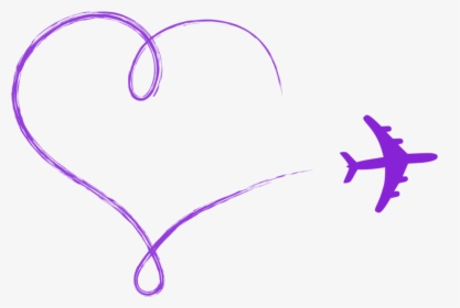 #avião #coração #viagem #lory - Long Distance Relationship Clipart, HD Png Download, Free Download