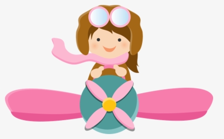 Girl Airplane Clip Art, HD Png Download, Free Download