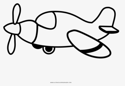 Airplane Coloring Page - Avião Com Helice Para Colorir, HD Png Download, Free Download