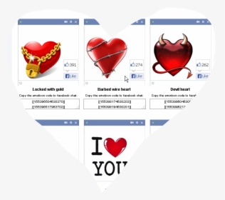 Heart Touching Fb Codes Love Emoticons, Smileys And - Devil Heart, HD Png Download, Free Download