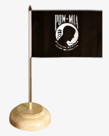 Usa Pow Mia / Black,white Table Flag - Pow Mia Flag, HD Png Download, Free Download