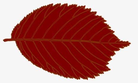 Leaf, Oval, Hazelnut, Autumn, Shapes, Single, Red - Clip Art Single Autumn Leaf, HD Png Download, Free Download