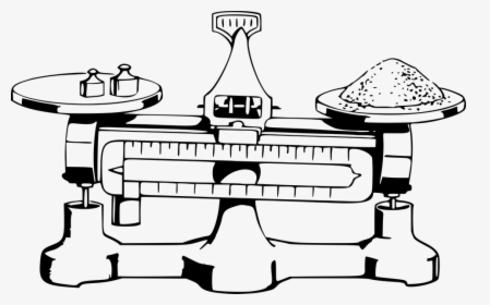 Balance, Instrument, Scale, Weighing, Weight - Clip Art Scale Balance Black And White, HD Png Download, Free Download