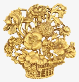 Vintage Exquisite Museum Of Fine Arts Mfa Flower Basket - Bouquet, HD Png Download, Free Download