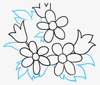Easy Bunch Of Flowers To Draw, HD Png Download, Free Download
