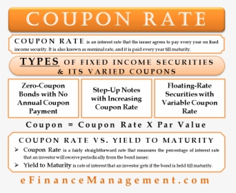 Coupon Rate - Bond Coupon Rate, HD Png Download, Free Download